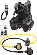 Cressi Start Pro Scuba Diving Set – Complete BCD & Regulator Package (Black)